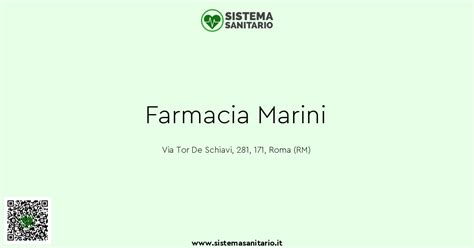 Farmacia Marini a Roma, RM.